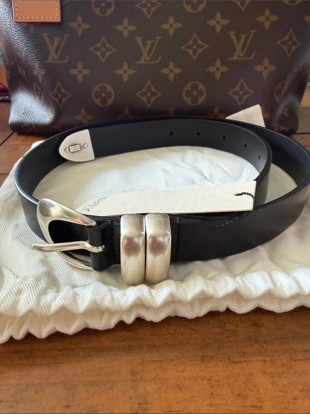 Nation Los Angeles Lola black Leather western belt size small